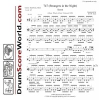 Saxon - 747 (Strangers in the Night) - Drum Sheet 